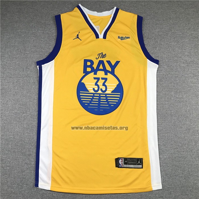 Camiseta Golden State Warriors James Wiseman NO 33 Statement 2020 Amarillo